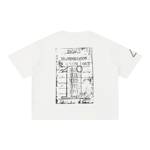 blackXwhite Graphic Boxy Cotton T-Shirt